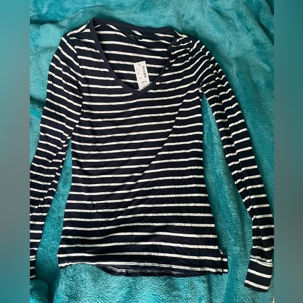 RW&CO. Long Sleeve Striped Top